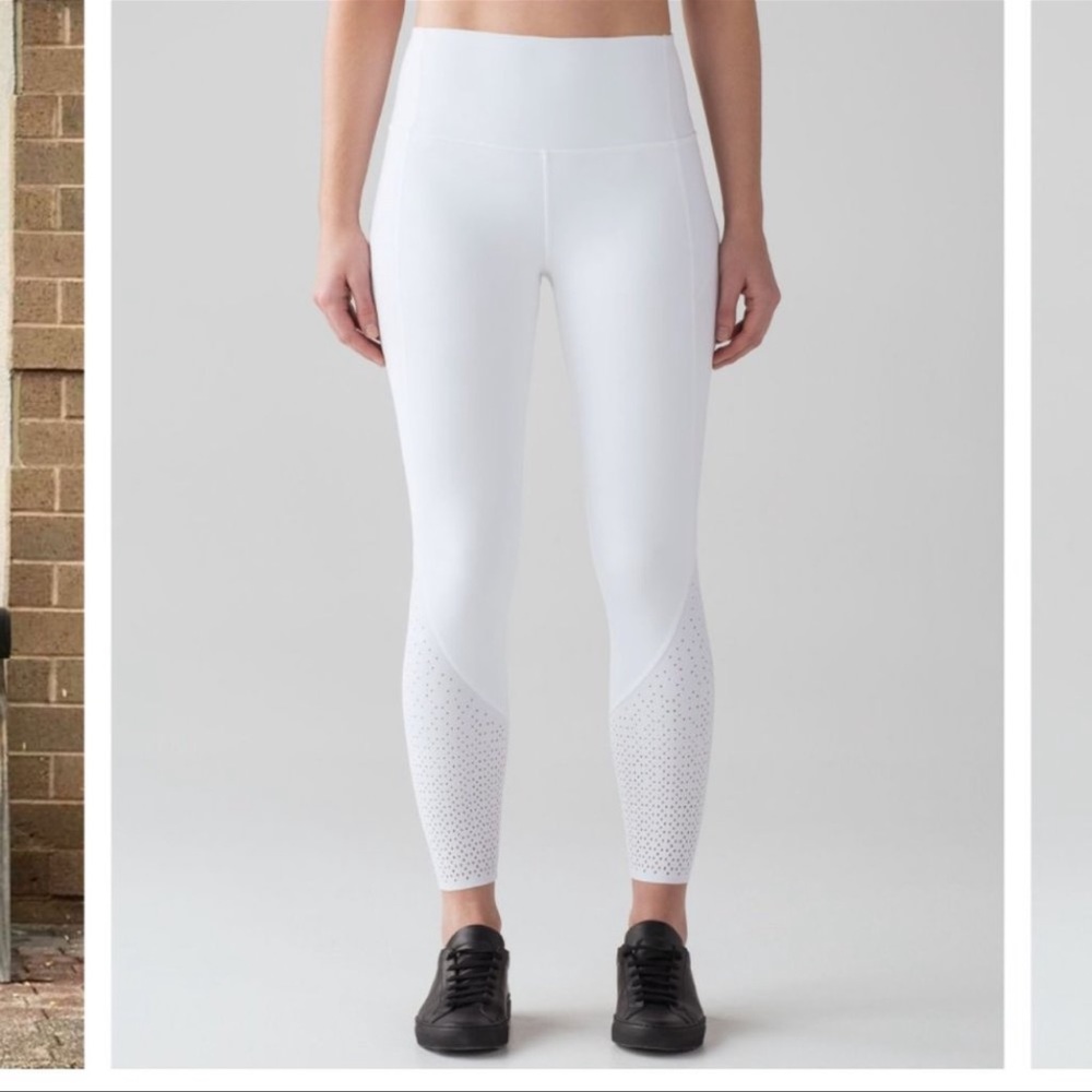 White lulu lemon anew leggings
